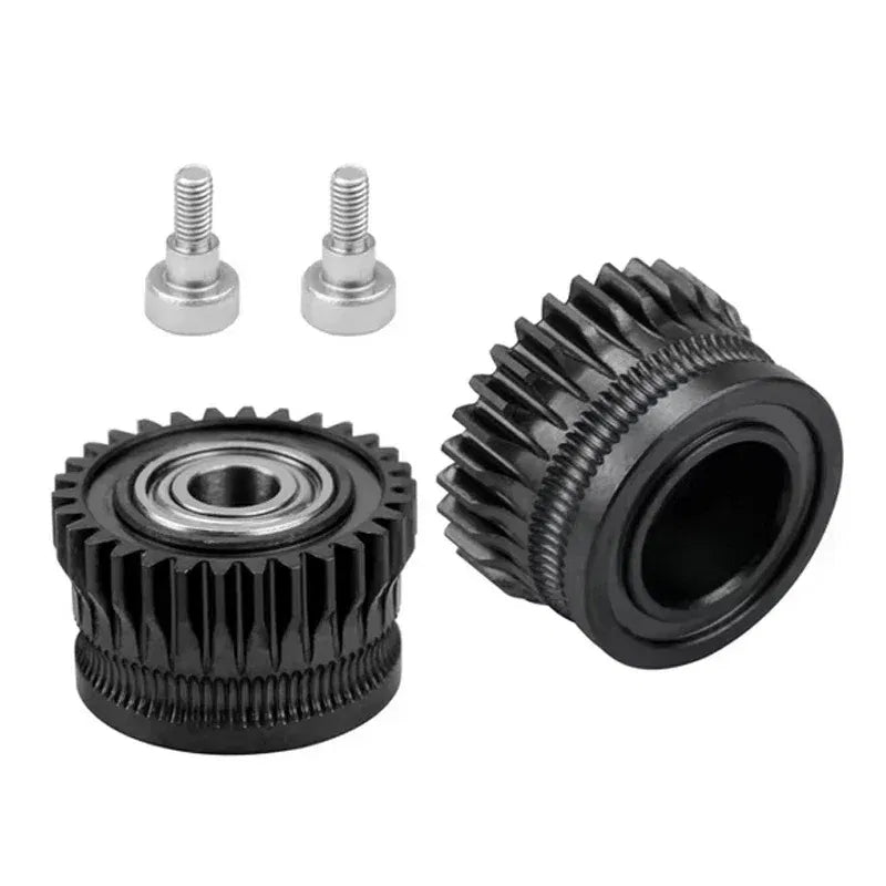 Color: WHITE - 2pcs/lot CR K1C K1 Gear All Metal Filament Drive Gear for Creality K1 Max Extruder Nickel Plated DLC Coating High Hardness Wear