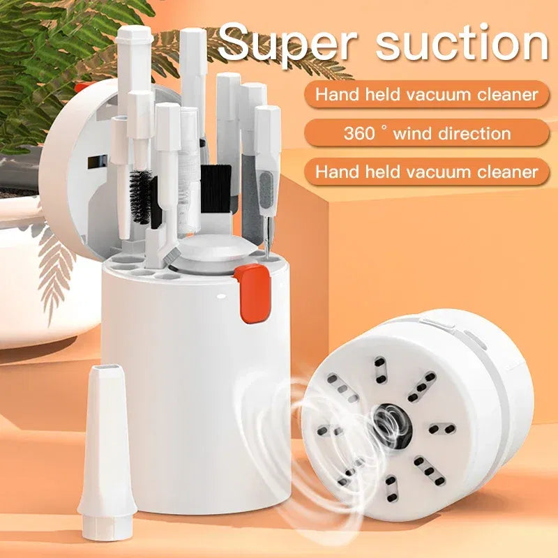 Color: green - New 21 in 1 Bluetooth headset computer keyboard cleaning pen earplugs multifunctional storage screen cleaning brush set artifact