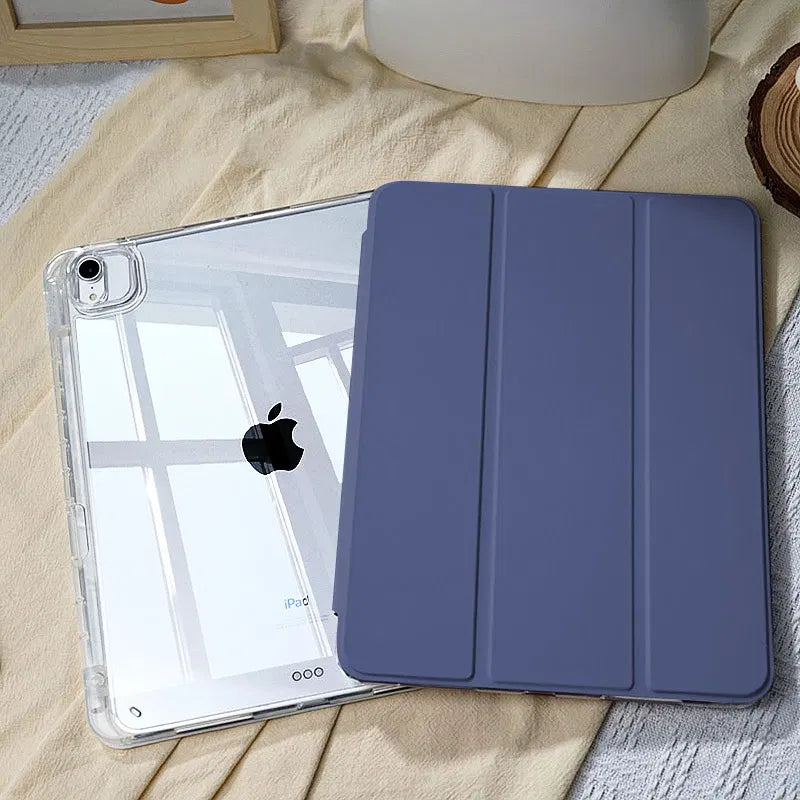 Color: Navy, Size: 12.4 - For 2025 iPad Air 11 Case iPad 10th Generation  11th A16  9th  Cover Gen  iPad Pro11 4 5 10.9in 12.9 M2 M3 M4 Pencil Holder Case