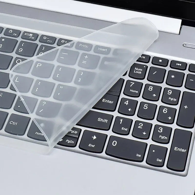 Color: Black - Universal Waterproof Laptop Keyboard Covers Silicone Protective Film 10/14/15.6 Inch Transparent Films for MacBook Notebook