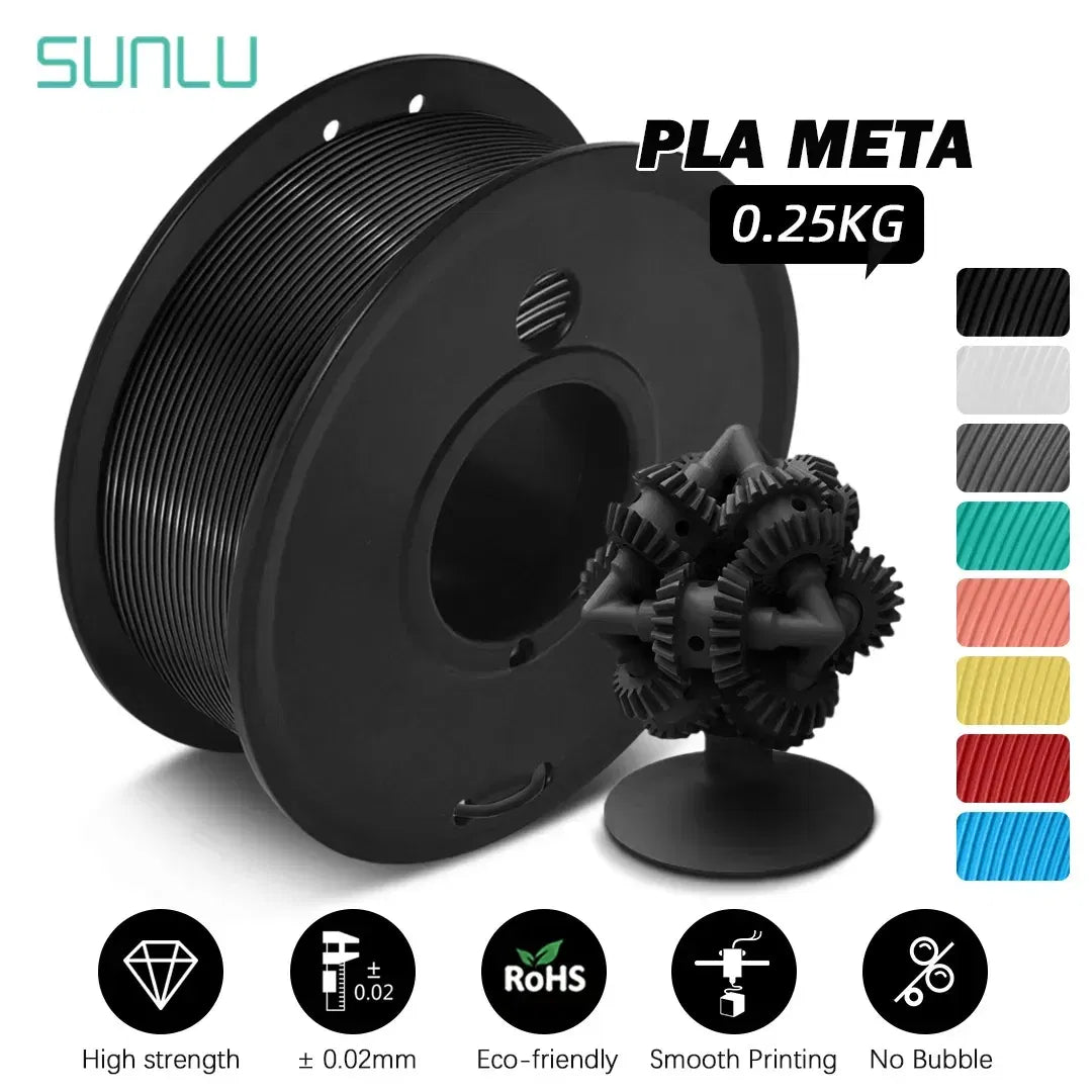 Color: Orange - SUNLU 3D Filament for PLA META 1.75mm Printer Filament 0.25KG 100% No Bubble Printing Materials for 3D Printer& Pen