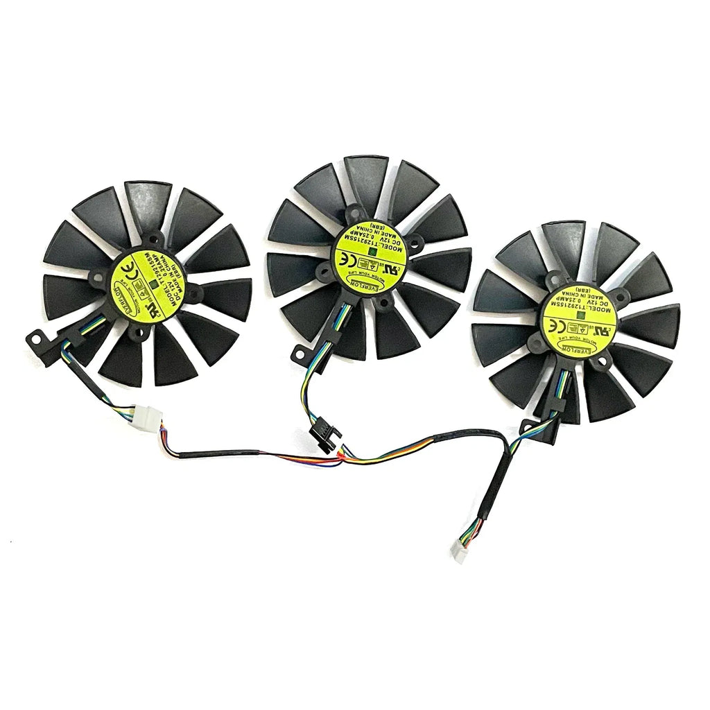Color: Brown - 87mm 6pin T129215SU GTX1060 1070 1080 GPU Cooler For ASUS Strix GTX 1060 OC 1080 1070 1080Ti RX 480 Graphics Card Fan Cooler