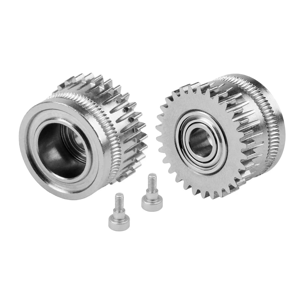 Color: Blue - 2pcs/lot CR K1C K1 Gear All Metal Filament Drive Gear for Creality K1 Max Extruder Nickel Plated DLC Coating High Hardness Wear