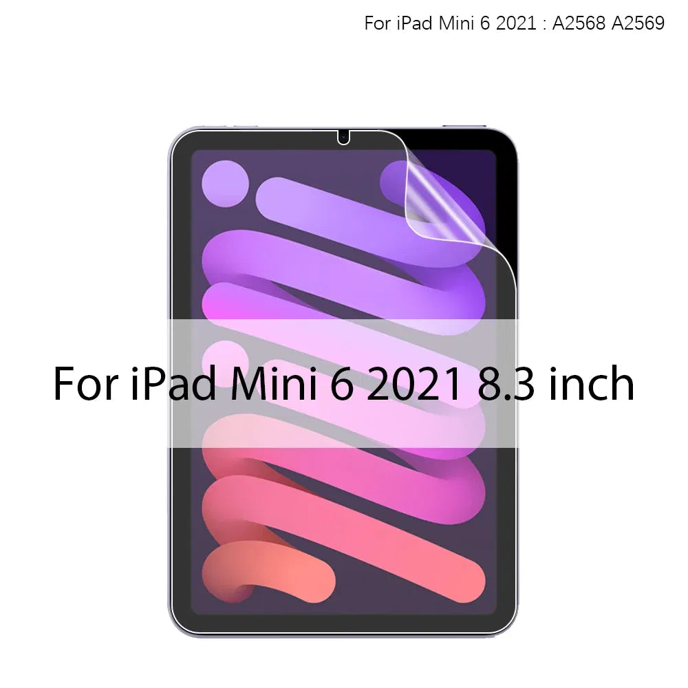 Color: PURPLE - Like Paper Film For iPad Pro 13 11 12.9 6th M4 M2 10 9 9th 10th Generation 10.9 Air 5 4 3 Mini 6 10.2 Screen Protector Paperfeel