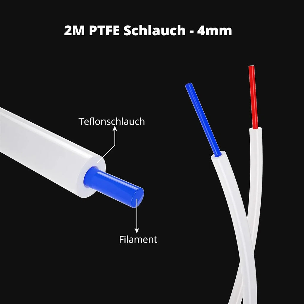 Color: WHITE - Creality 1M 2M 3D Printer PTFE Tube Bowden Tubing Upgrades with 8x PC4-M6/PC4-M10 3D Printer Bowden Tube  for 1.75mm Filament