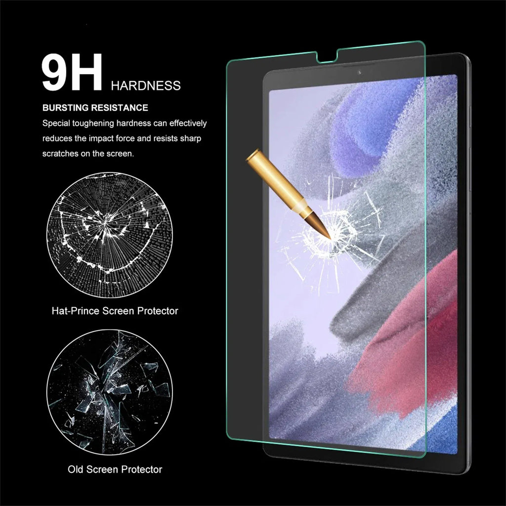 Color: Yellow - 2PCS Screen Protector Tempered Glass For Samsung Galaxy Tab A7 T220 T500 A8 X200 A9 S6 S7 T870 S8 X700 S9 Lite FE Plus Gen Film