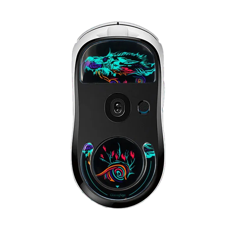 Color: Coffee - So Cool Anti Slip Glass Mouse Skates Glide Feet Pad Mouse Feet Sticker For Logitech GPW2 G-pro GPW Glass Mouse Feet Gaming Mouse