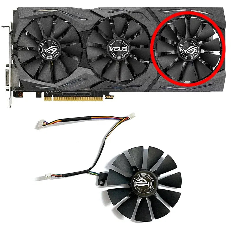 Color: Brown - 87mm 6pin T129215SU GTX1060 1070 1080 GPU Cooler For ASUS Strix GTX 1060 OC 1080 1070 1080Ti RX 480 Graphics Card Fan Cooler