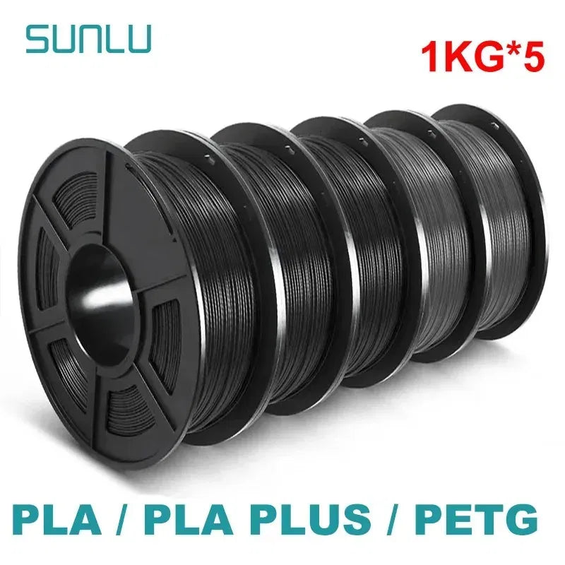 Color: PURPLE, Ships From: CHINA - Top 5KG 3D PLA/PETG/PLA PLUS/Clear Filament 1.75mm 5Roll 1KG 3D Printer Neatly Wound 3D Filament for 3D Printer& 3D Pen