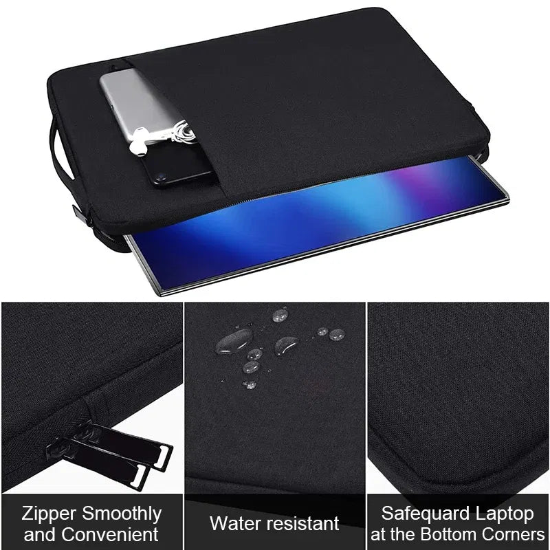Color: Beige, Size: 15.6-inch - Laptop Sleeve Handbag Case 13, 13.3, 14, 15, 15.6 15.4 Inch for Macbook Pro Air Waterproof Notebook Cover Lenovo ASUS Huawei Bag
