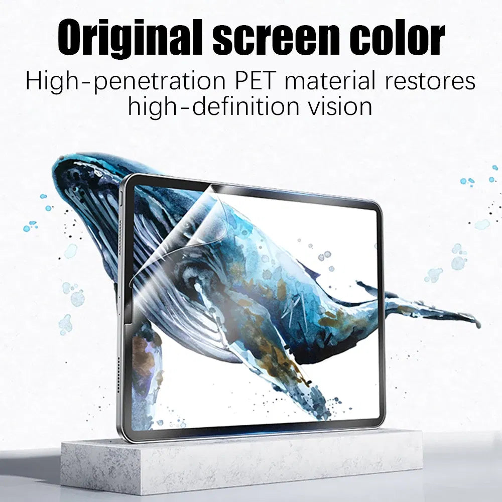 Color: Yellow - Like Paper Film Screen Protector For iPad Air 13 11 5 4 3 M2 M4 2024 Pro 12.9 12 9 10th 9th 8th 7th Generation Mini 6 Matte Film