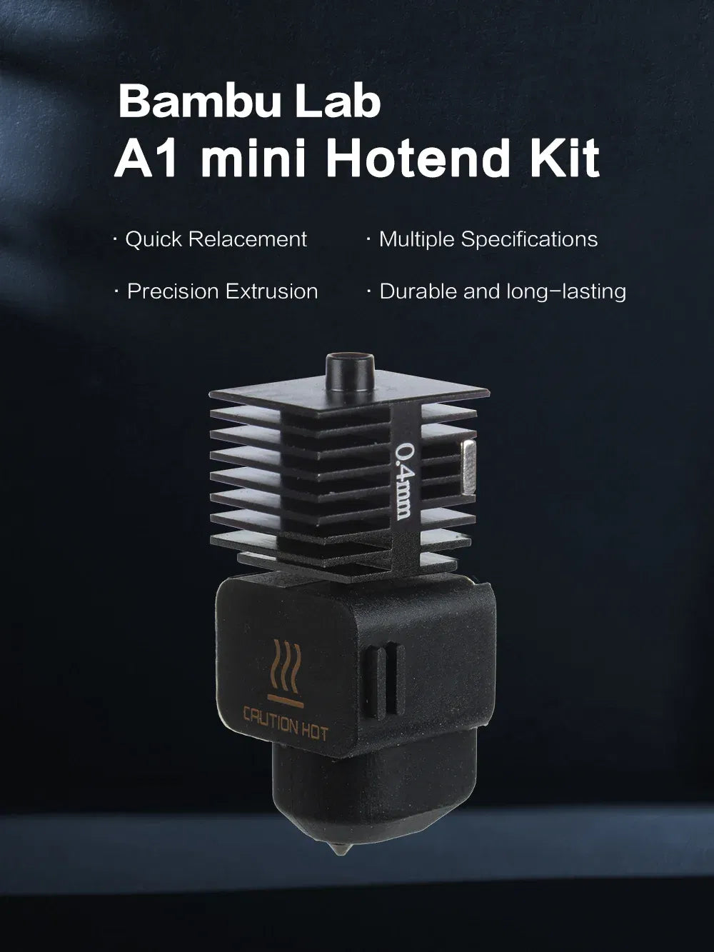 Color: green - Hardened Steel Nozzle For Bambu Lab A1 mini Hotend Kit 0.4/0.6/0.8mm Fast Speed Bambulab A1 Hot End Assembly 3D printer part