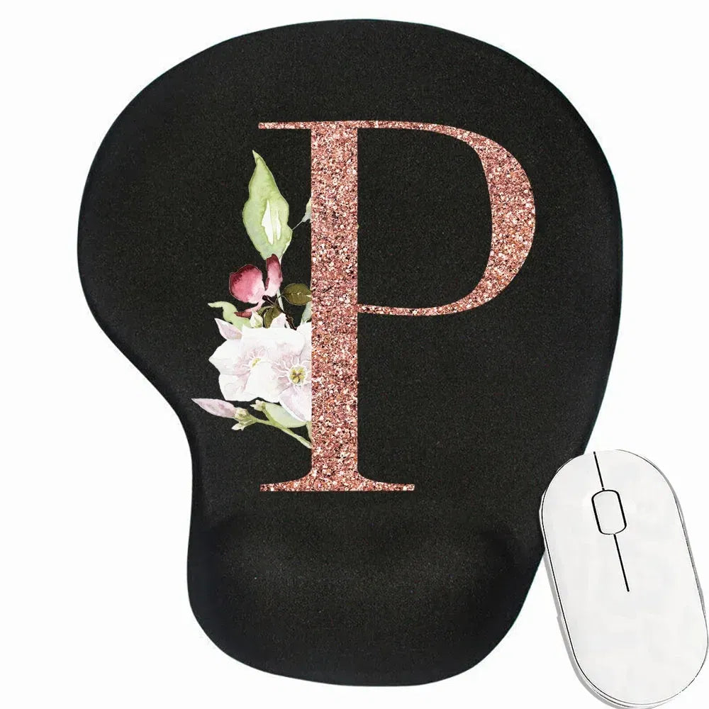 Color: Orange - Mouse Pad Desk Mat for PC Laptop Ergonomic Non-Slip Mousepads Wrist Pad Rose Gold Series Office Accessories Mouse Mats