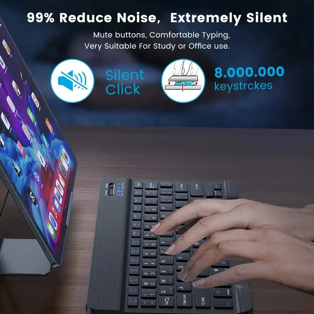 Color: WHITE - Wireless Keyboard Bluetooth-compatible Keyboard For Android IOS Windows Mini 78-Key Gaming Keybaord for PC iPad Tablet Keyboard