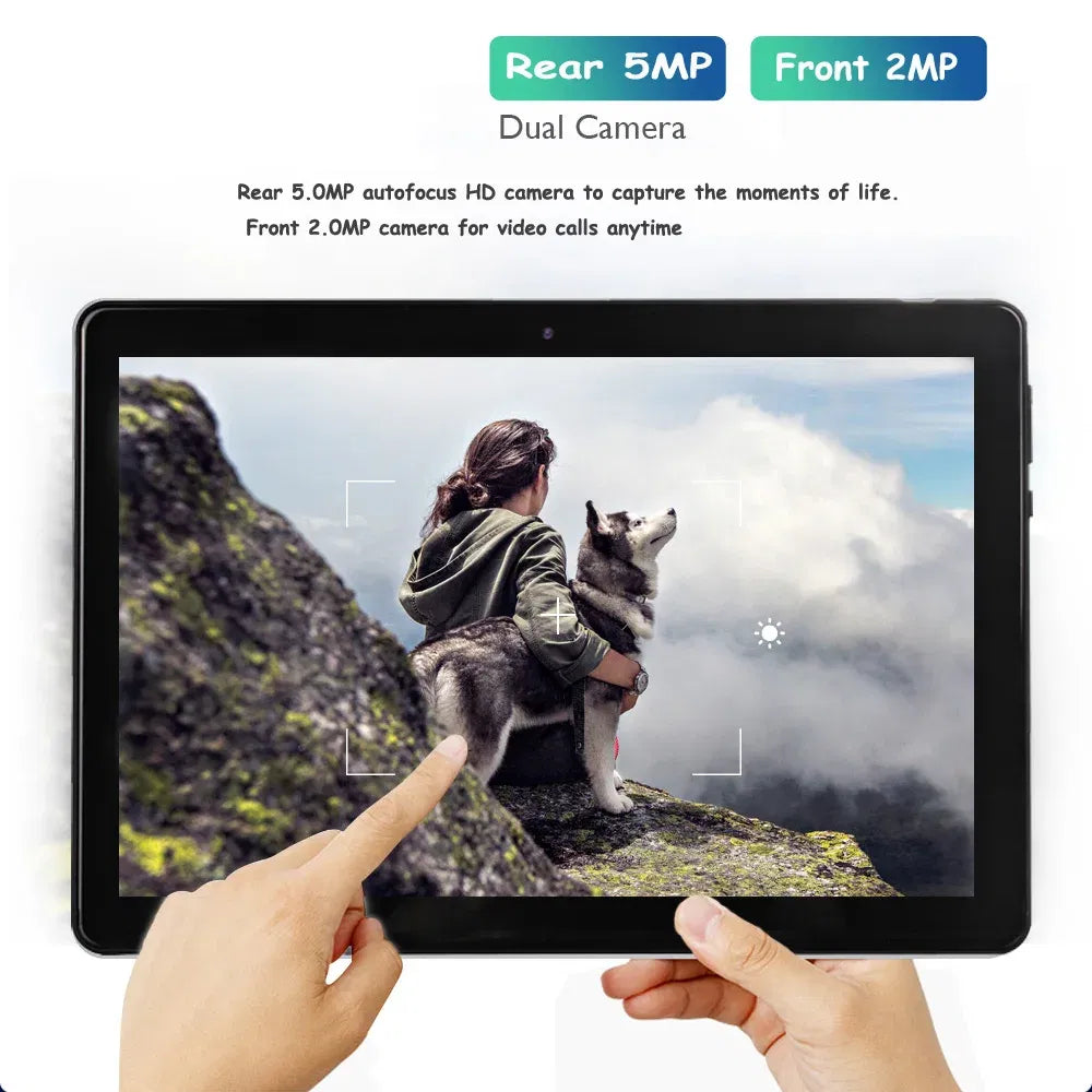 Color: Pink, Bundle: Bundle 2 - New 10.1 Inch Android Tablet Pc Google Play Dual Cameras Octa Core Dual SIM Phone Call Tablets Bluetooth Wifi 4GB RAM 64GB ROM