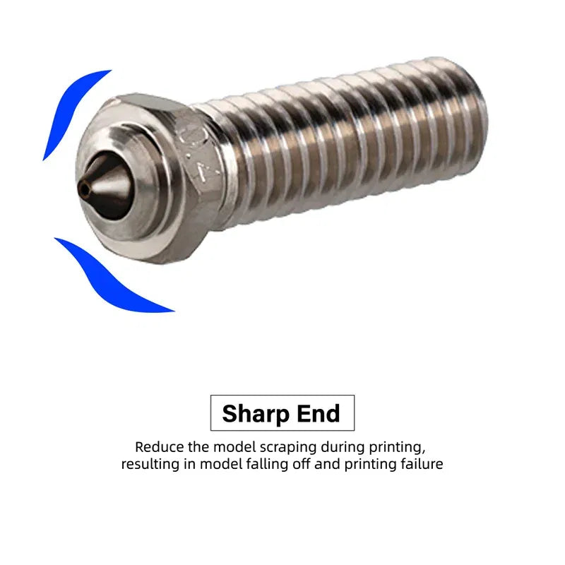 Size: 0.4mm - Mellow NF Volcano nozzle Bimetallic Copper&Hardened steel 3D printer parts DLC High Temperature Wear 3D Printer