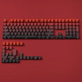 Color: Cream Color - Gradient Keycaps Side Printed Shine Through PBT Double Shot OEM Profile for MX Switches Gaming Keyboard 130+key caps
