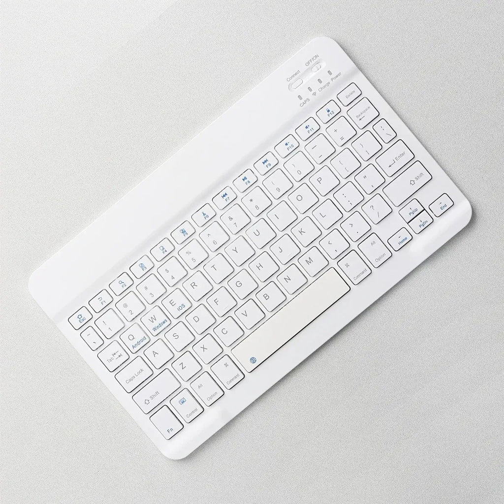 Color: WHITE - Wireless Keyboard Bluetooth-compatible Keyboard For Android IOS Windows Mini 78-Key Gaming Keybaord for PC iPad Tablet Keyboard