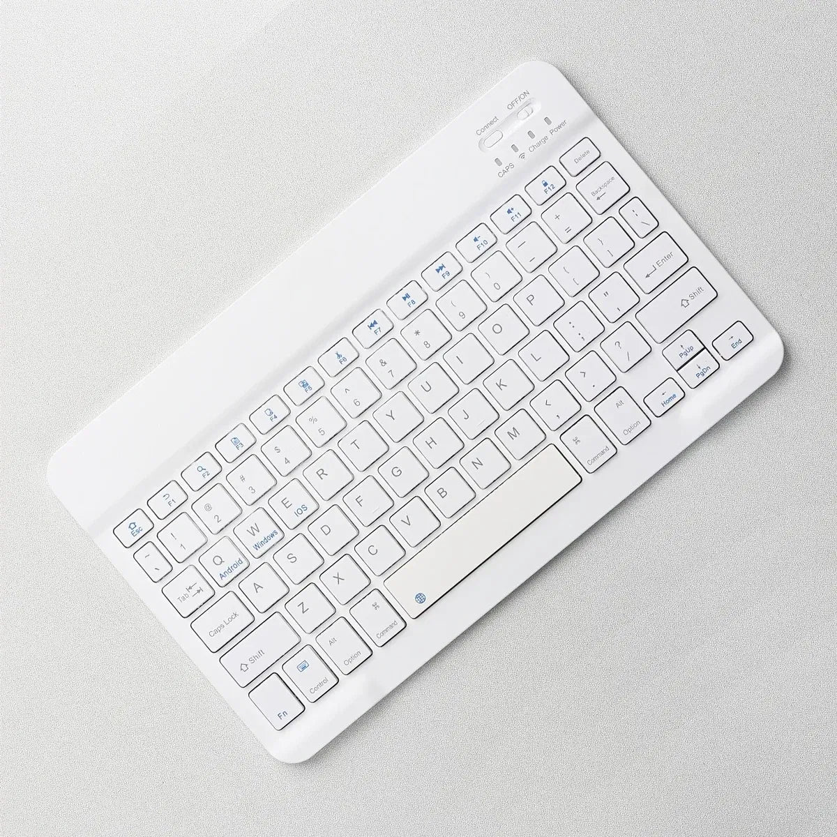 Color: WHITE - Wireless Keyboard Bluetooth-compatible Keyboard For Android IOS Windows Mini 78-Key Gaming Keybaord for PC iPad Tablet Keyboard