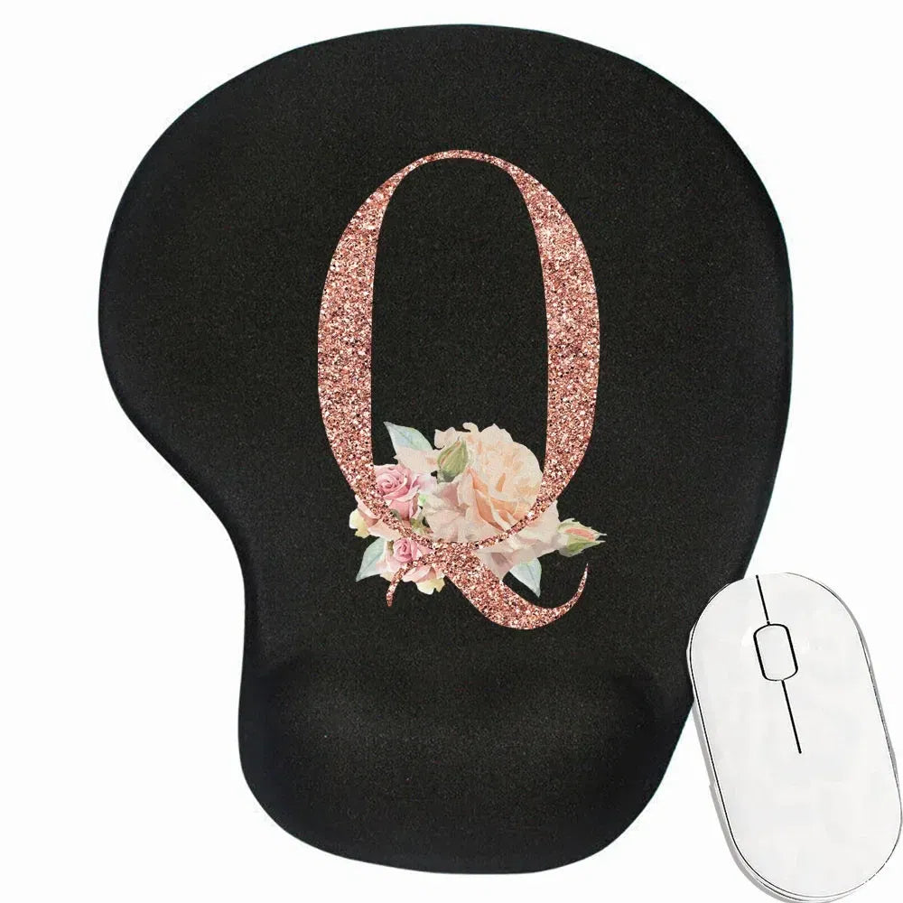 Color: Coffee - Mouse Pad Desk Mat for PC Laptop Ergonomic Non-Slip Mousepads Wrist Pad Rose Gold Series Office Accessories Mouse Mats