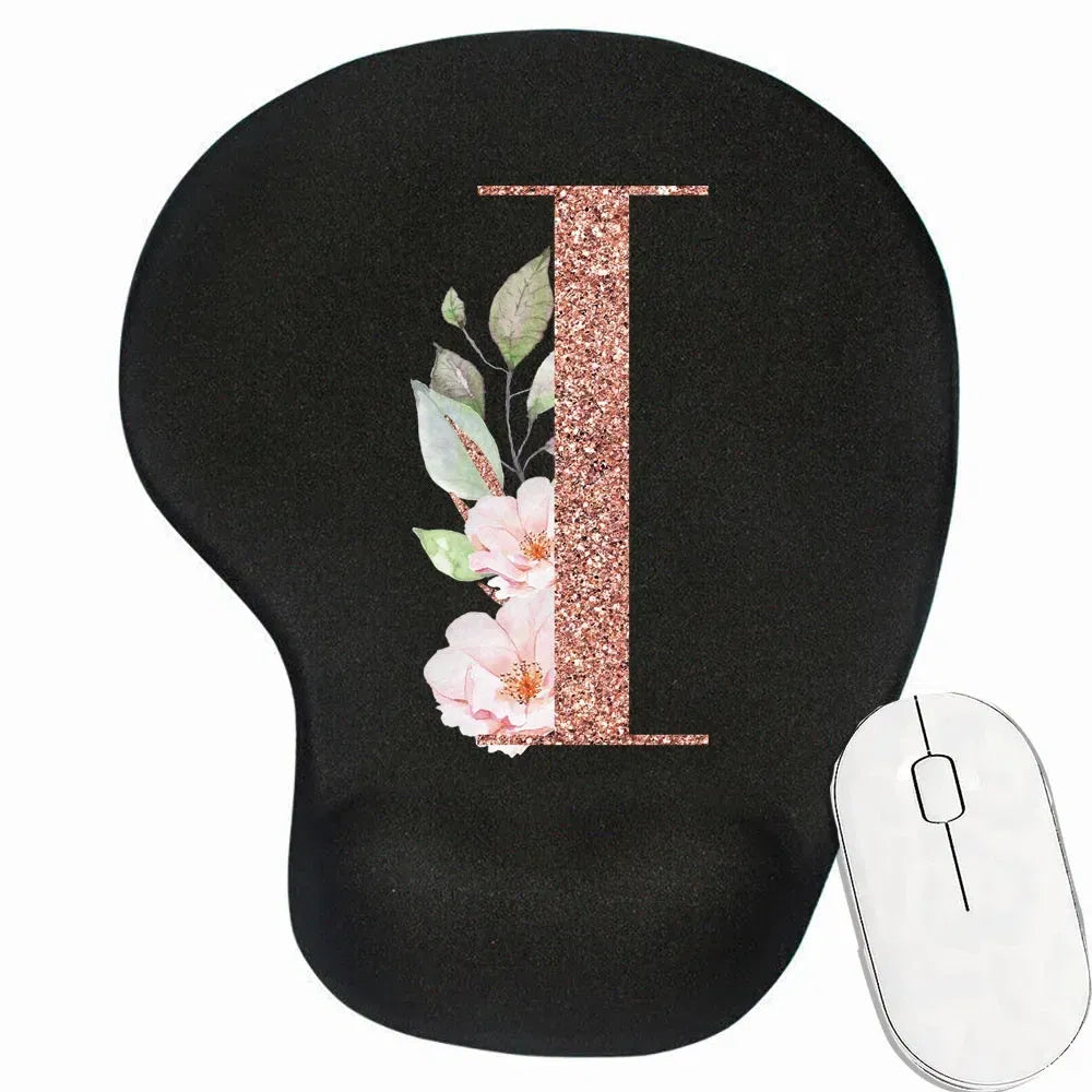 Color: ocean blue - Mouse Pad Desk Mat for PC Laptop Ergonomic Non-Slip Mousepads Wrist Pad Rose Gold Series Office Accessories Mouse Mats