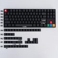 Color: Khaki - Minimalist Black keycaps PBT cherry profile  61/71/64/68/84/96/980/87/104 keycap set