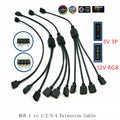 Color: Silver, Ships From: CHINA - Angitu 3pin/4Pin RGB ARGB SYNC 1 to 1/2/3/4/5 Fan LED Stripe Extension Cable Motherboard Light Control Hub For M/B ASUS GIGABYTE