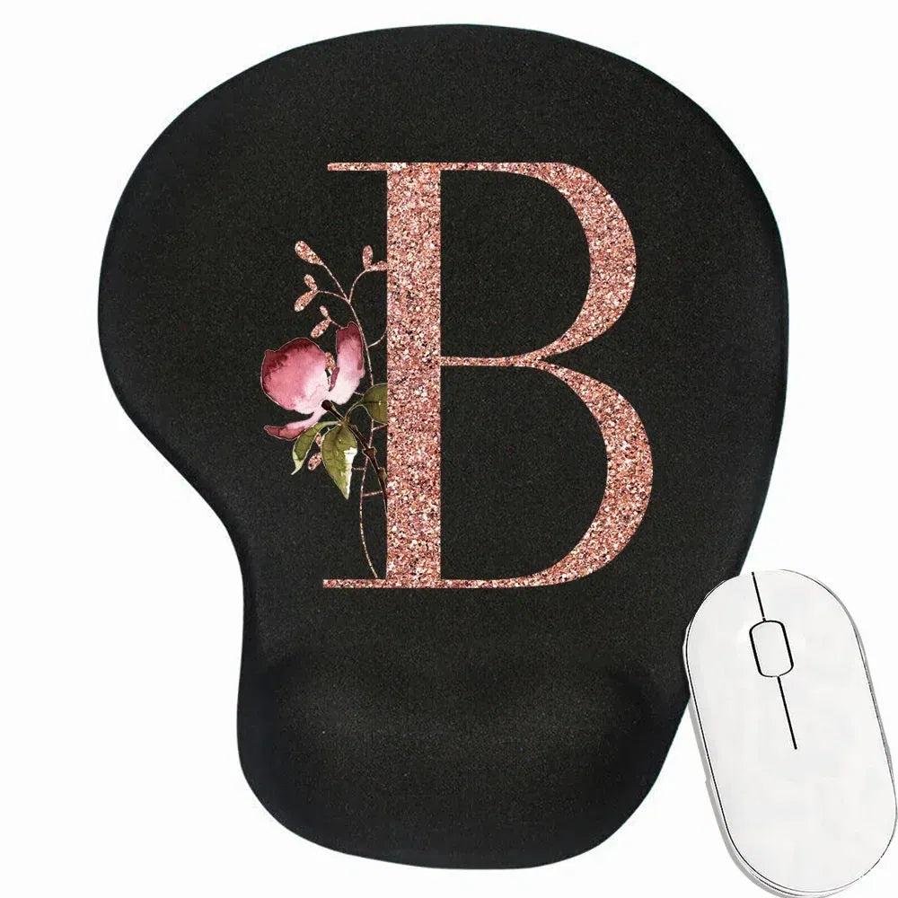 Color: BEAN PASTE - Mouse Pad Desk Mat for PC Laptop Ergonomic Non-Slip Mousepads Wrist Pad Rose Gold Series Office Accessories Mouse Mats