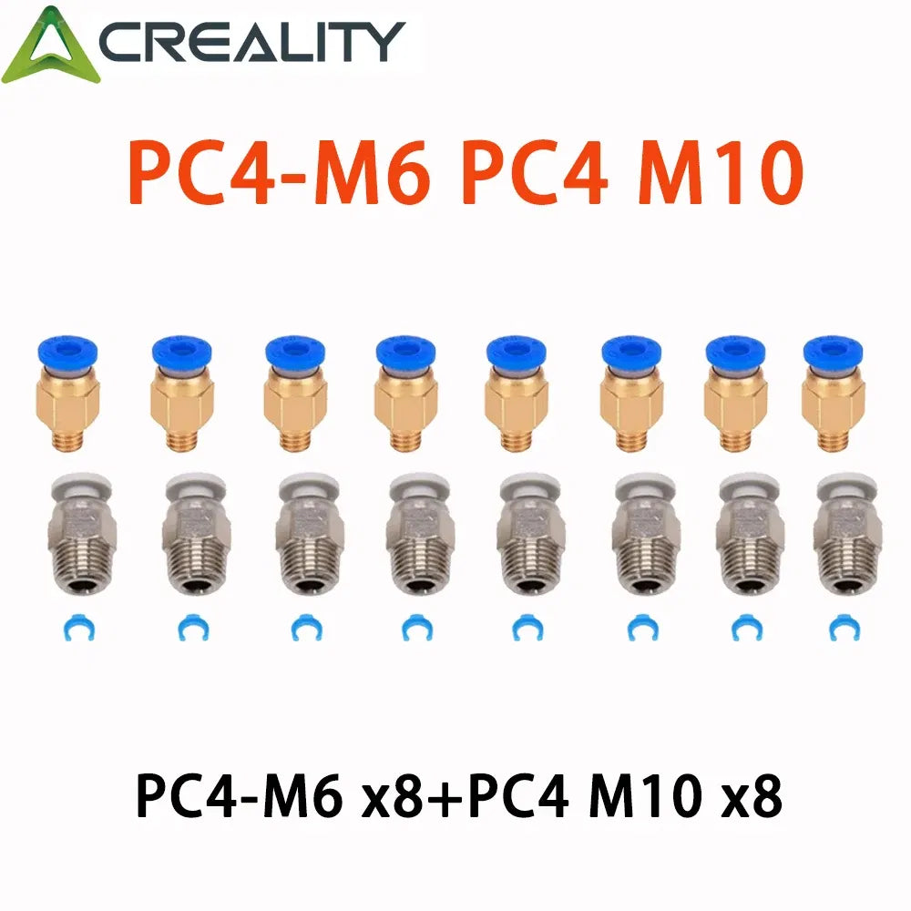 Color: WHITE - Creality 1M 2M 3D Printer PTFE Tube Bowden Tubing Upgrades with 8x PC4-M6/PC4-M10 3D Printer Bowden Tube  for 1.75mm Filament