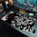 Size: L, Color: Orange - Japanese Dragon Large Gaming Mousepad XXL Keyboard Gamer Mouse Pad on The Table Speed Desk Mat Anime 900x400 700X300 Mouse Mats