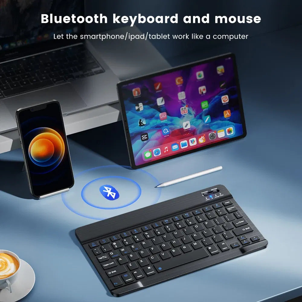 Color: WHITE - Wireless Keyboard Bluetooth-compatible Keyboard For Android IOS Windows Mini 78-Key Gaming Keybaord for PC iPad Tablet Keyboard