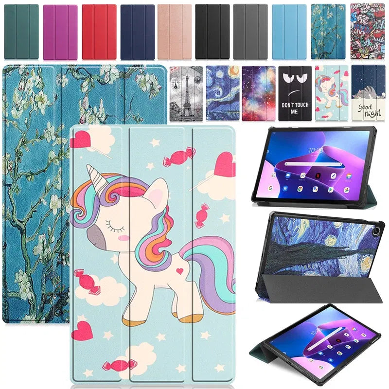 Color: Beige, Size: Thirteen, Ships From: CHINA - For Lenovo Tab M10 HD 2nd Gen Case TB-X306F X306X Tri-Fold Stand Wake/Sleep Magnetic Protective Shell  PU Leather Tablet Cover
