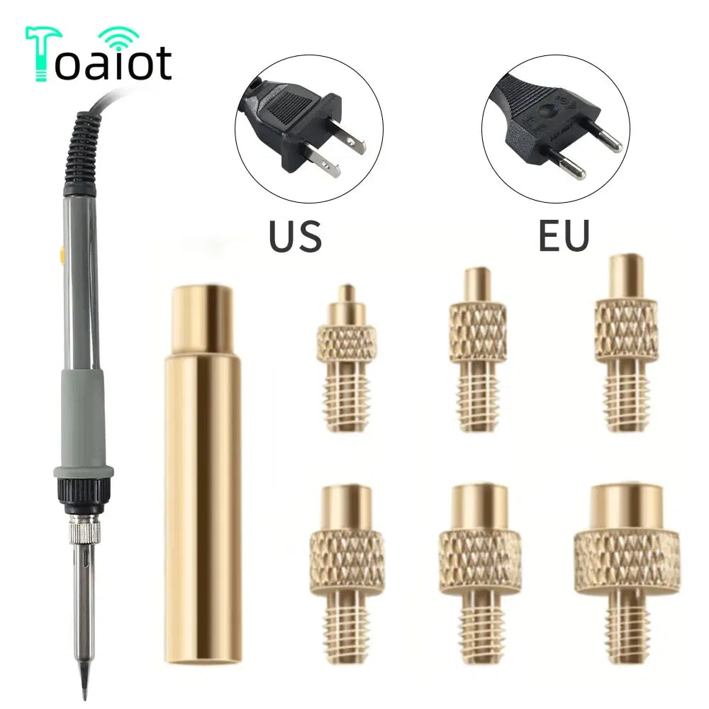 Color: green - Heat Insert Nut Iron Tip Brass Hot Melt Insert Nut Embedded Kit M2-M8 Soldering Iron Tip Heat Insertion Tool 3D Printer Accessor
