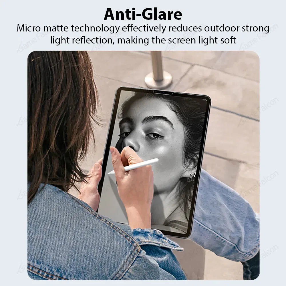 Color: Blue - Like Paper Film Screen Protector For Ipad Pro 13 12.9 11 2024 10th Generation Air 4 5 9th 8th 7th 10.2 Mini 6 Matte Film Writer