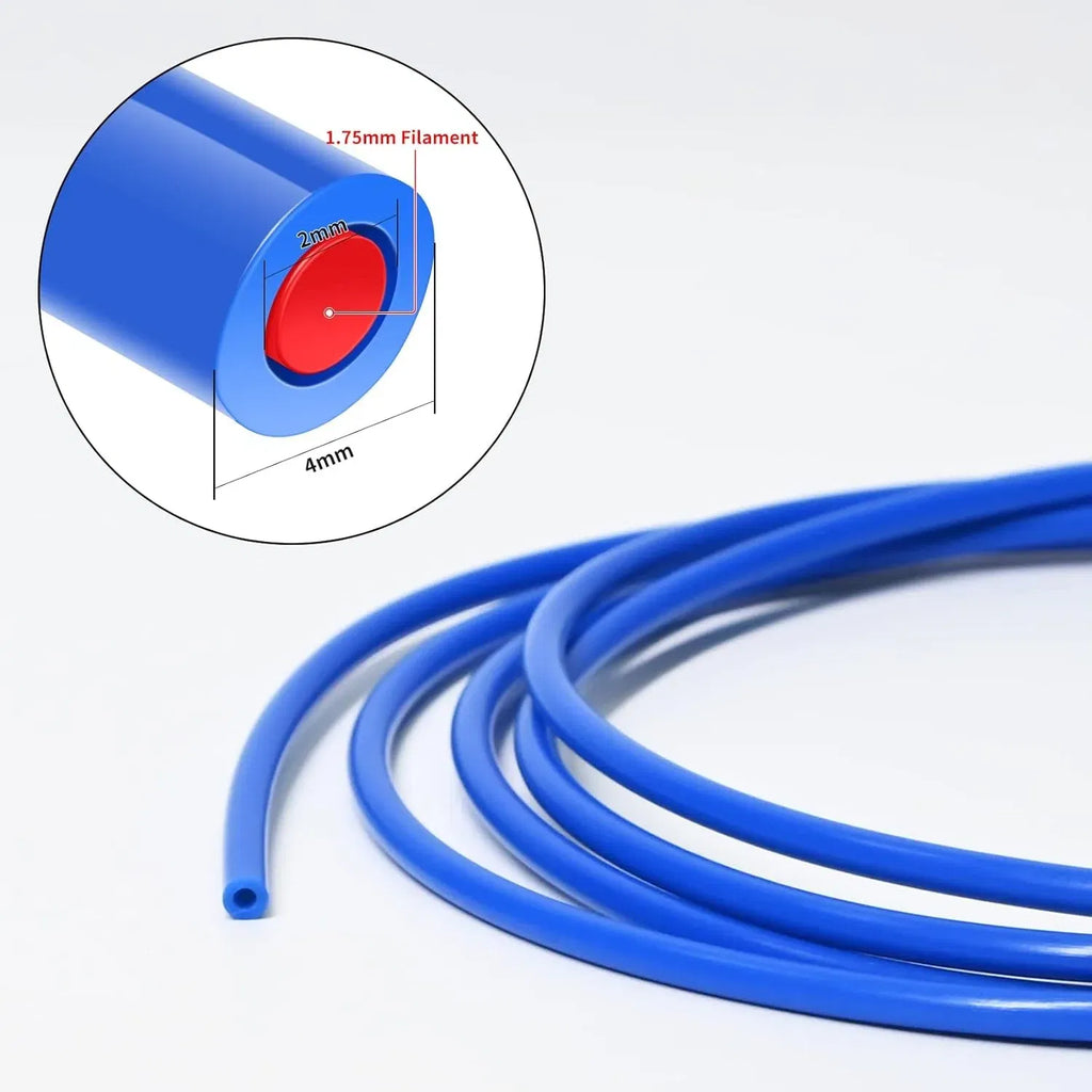 Color: Red - Creality 1M 2M 3D Printer PTFE Tube Bowden Tubing Upgrades with 8x PC4-M6/PC4-M10 3D Printer Bowden Tube  for 1.75mm Filament