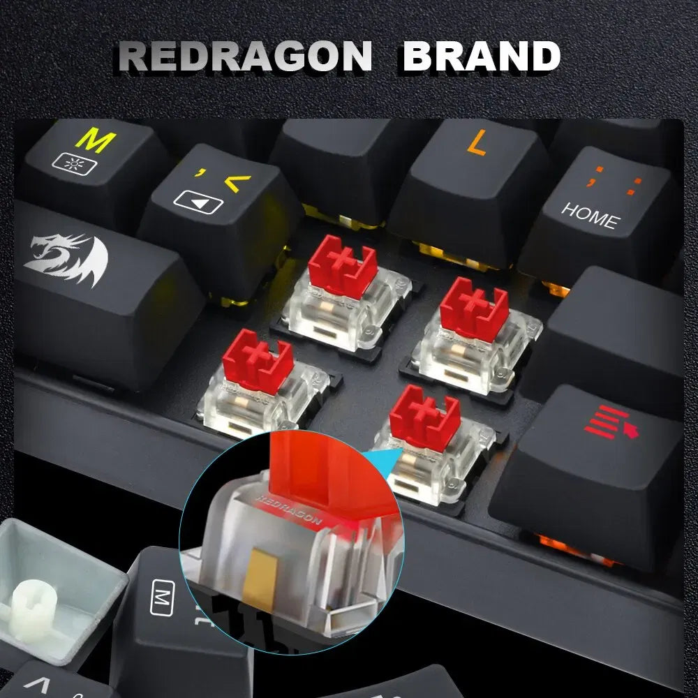 Color: BROWN, Axis Body: blue switch - REDRAGON SMD RGB MX Switch 3Pin Clicky Linear Tactile Silent Red Blue Black Brown Purple Switche For Backlit Mechanical Keyboard