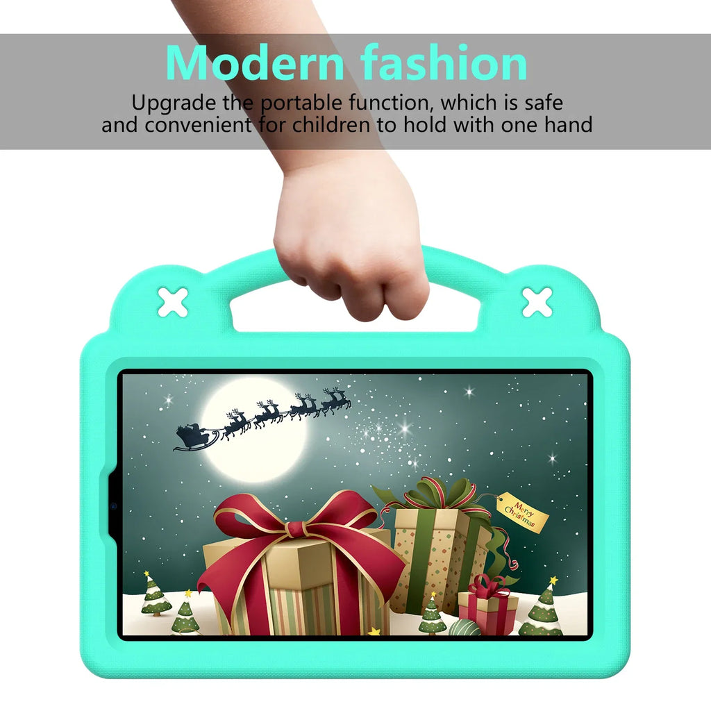Color: PURPLE, Size: eleven - Kids EVA Handle Case for Xiaomi Redmi Pad SE 8.7 inch 2024 Shockproof Protective Cute Strawberry Bear Tablet Cover 8.7"