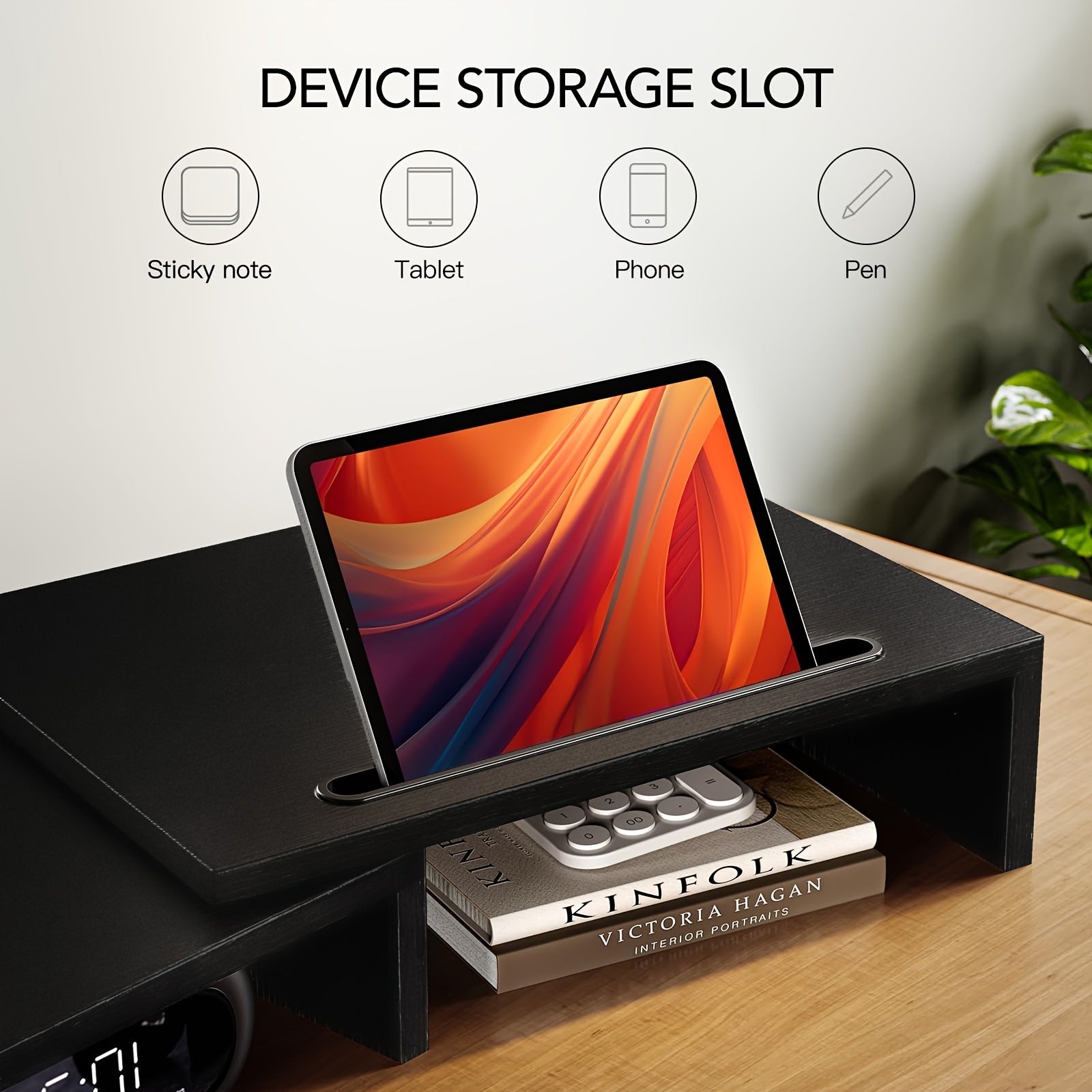 NNETM Adjustable Dual Monitor Stand with Storage (2-Slot)-1