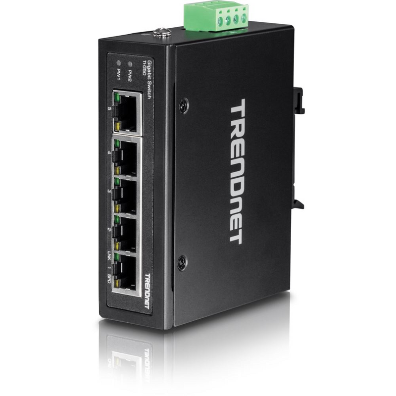 Switch Trendnet TI-G50, 5 порта, Gigabit, wall mount, industrial (TI-G50)-0