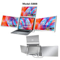 Size: 15.6Inch - Portable Triple-screen Display Connect Three Screens With A Single Cable Laptop Secondary Display Monitor
