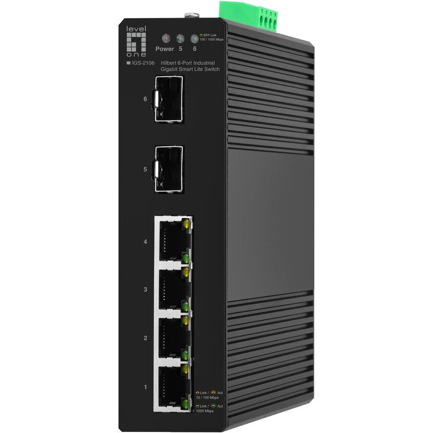 LevelOne IGS-2106 sieťový prepínač Riadený L2 Gigabit Ethernet (10/100/1000) Čierna (IGS-2106)-0
