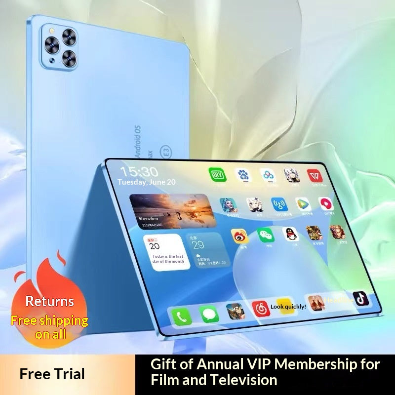 Color: Sky Blue, Memory Capacity: 12G and 512G - 16GB 1024GB Snapdragon 888 All-Network Compatible Tablet