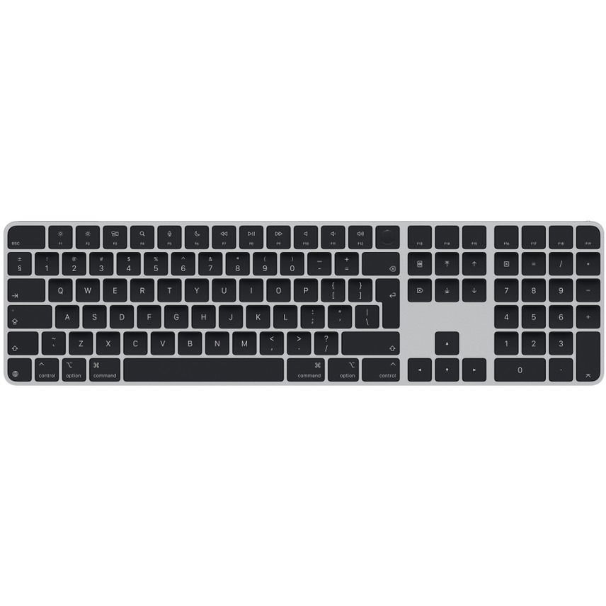 Apple Magic Keyboard 2024 Touch ID, fekete billentyűk - US Int. (MXK83Z/A)-0