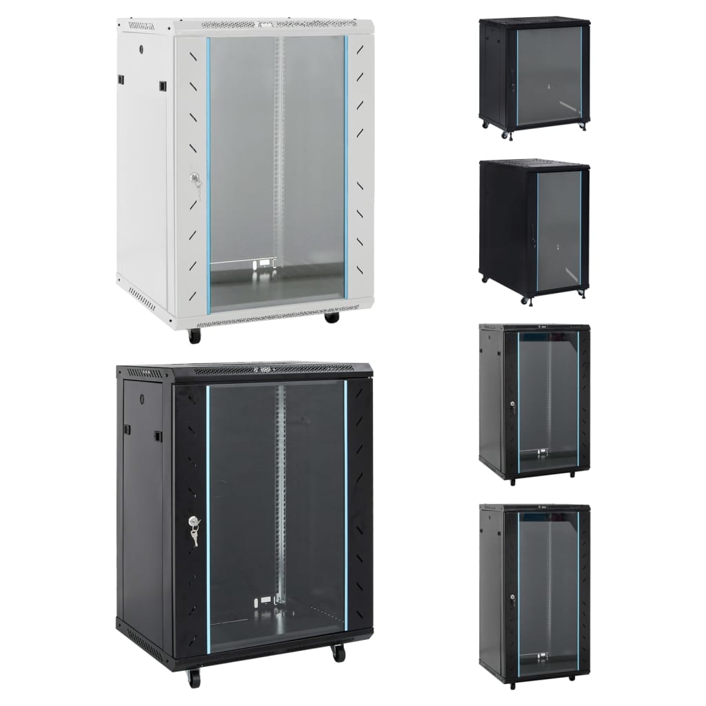 vidaXL Network Cabinet with Swivel Feet Server Rack Storage Equipment IP20-3